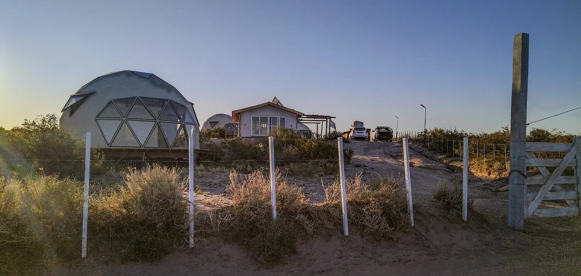 Geodesic dome at an eco-resort