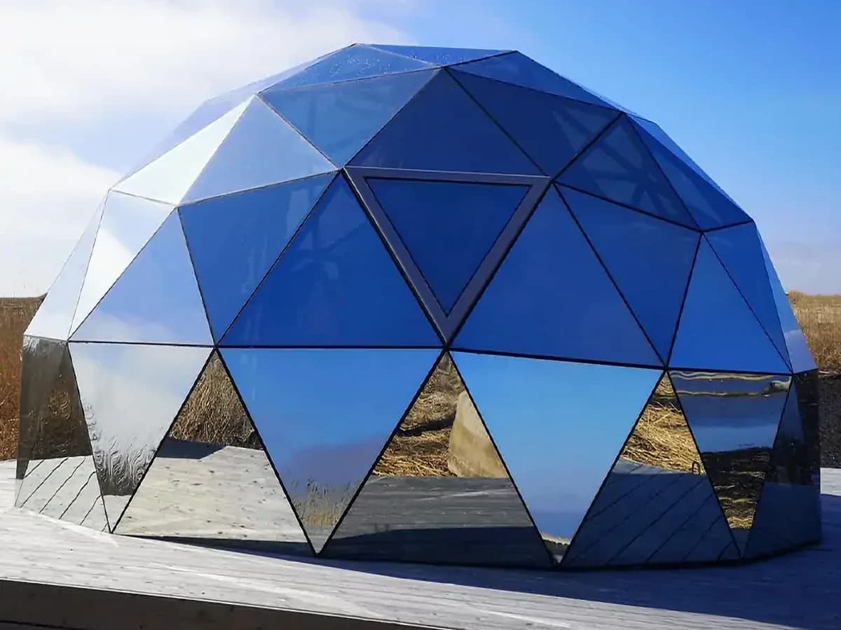 Tetra Glass dome with mirrored glass