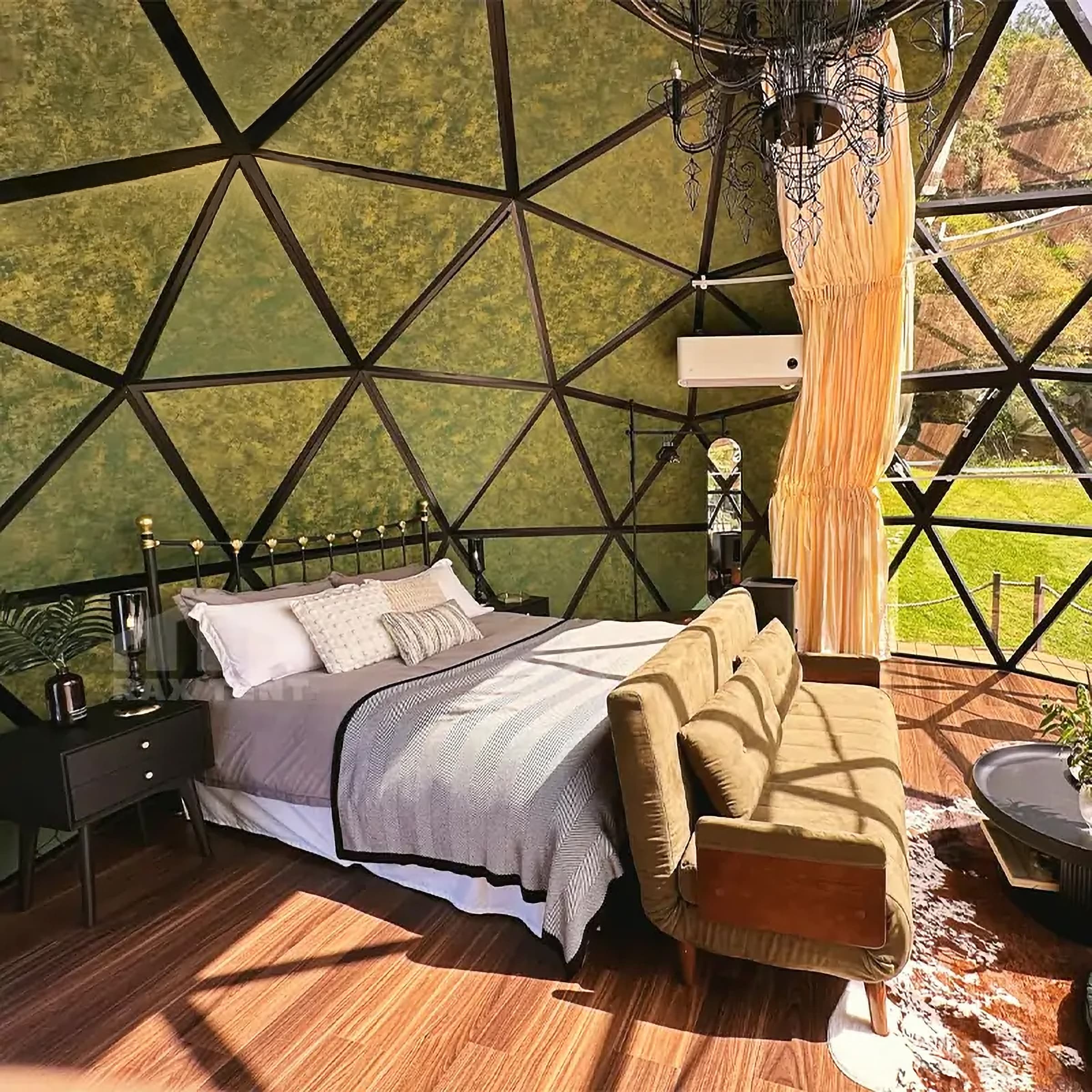 Glamping dome at a resort