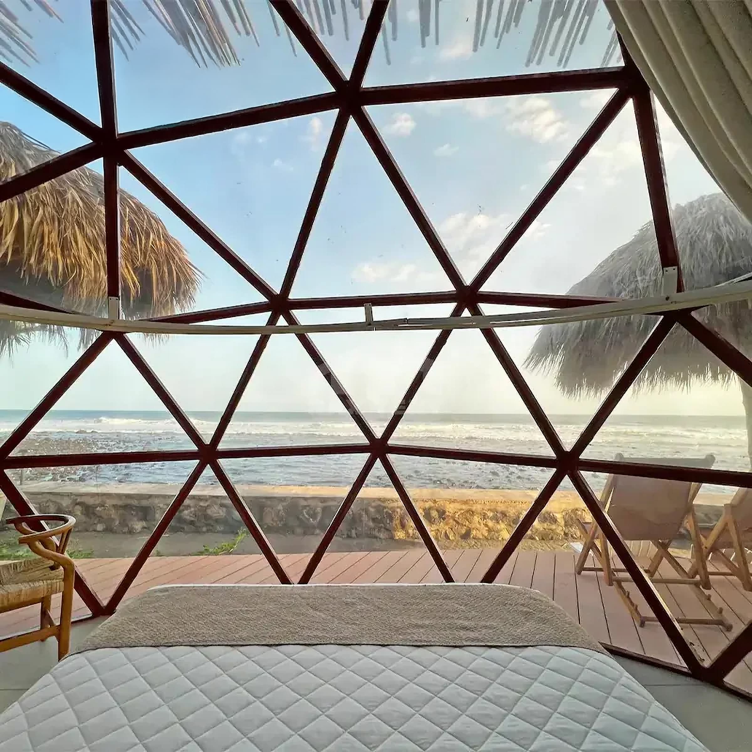 Hybrid dome house by the sea